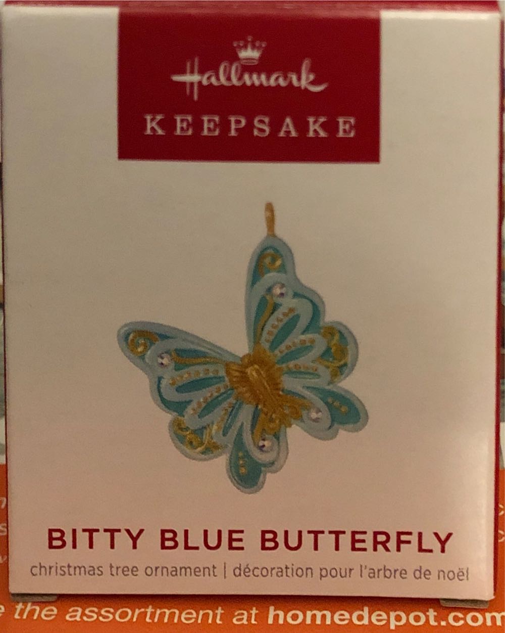 Bitty Blue Butterfly - Butterflies (Miniatures) ornament collectible [Barcode 763795726967] - Main Image 2