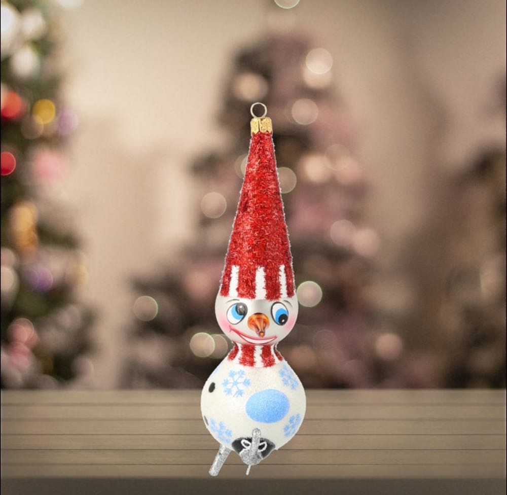Big Crazy Skater Snowman  ornament collectible - Main Image 2