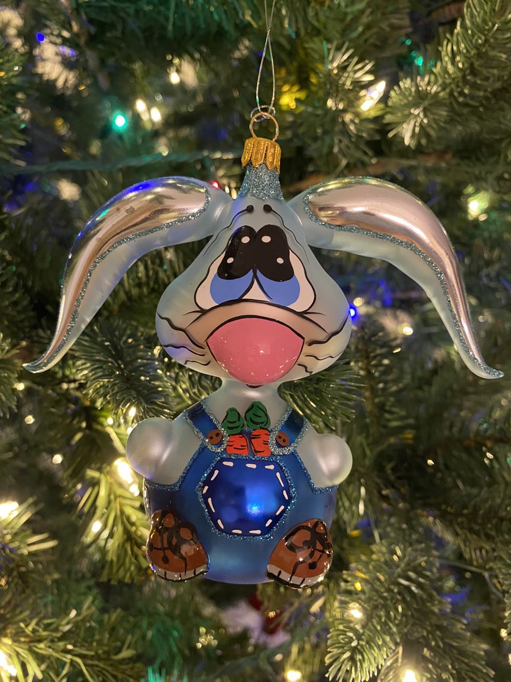 Baby Blue Bunny  ornament collectible - Main Image 3