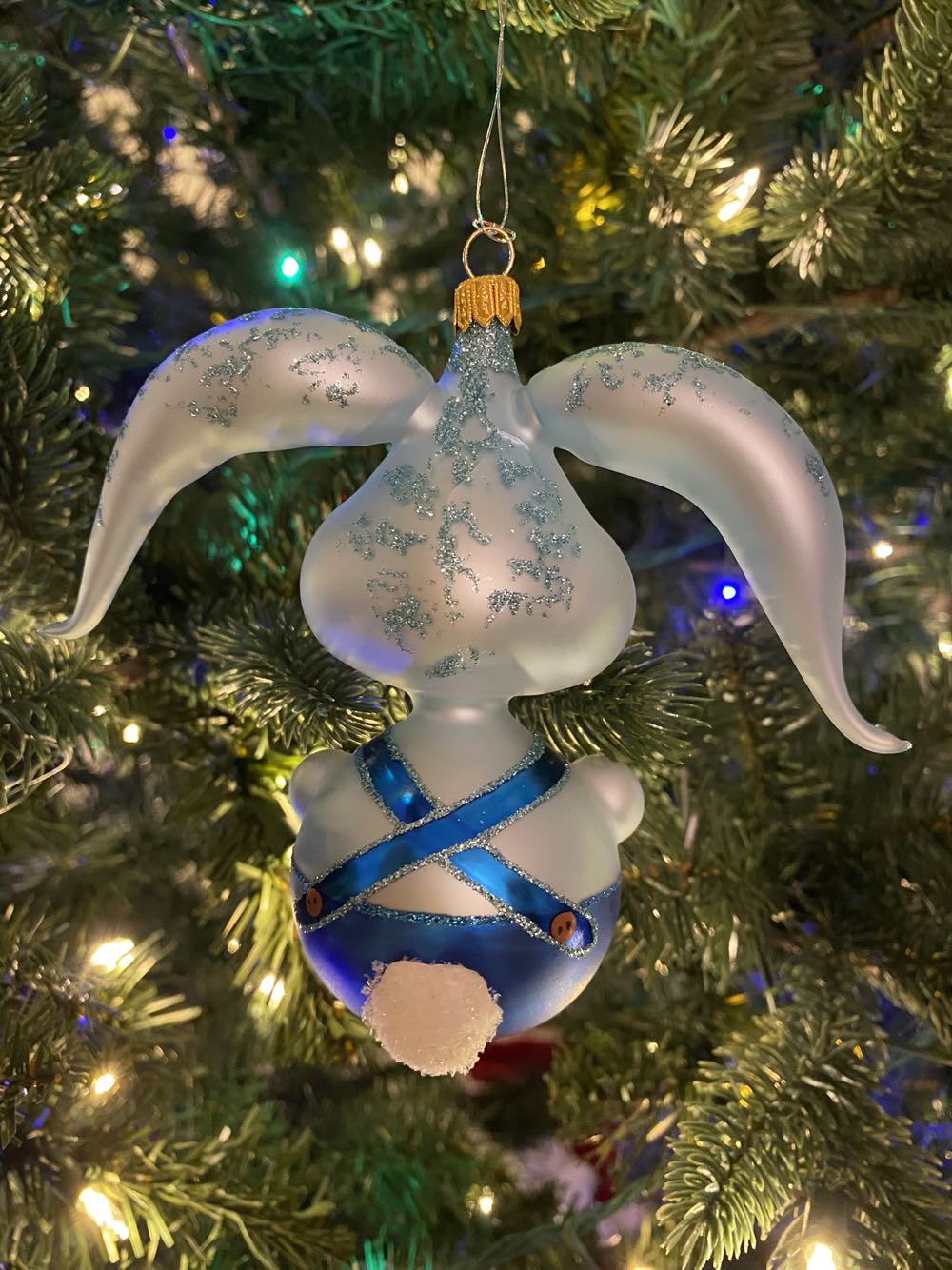 Baby Blue Bunny  ornament collectible - Main Image 4