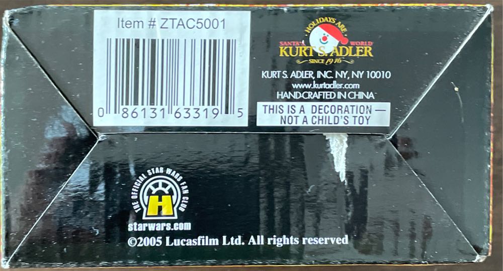 2 Piece Holiday Ornament Set Darth Vader  ornament collectible [Barcode 086131633195] - Main Image 3