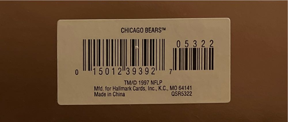 Chicago Bears Blimp  ornament collectible [Barcode 015012393927] - Main Image 3