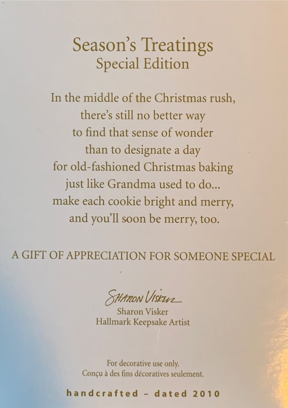 Season’s Treatings Special Edition - Seasons Treatings Series (Season Treatings) ornament collectible - Main Image 2