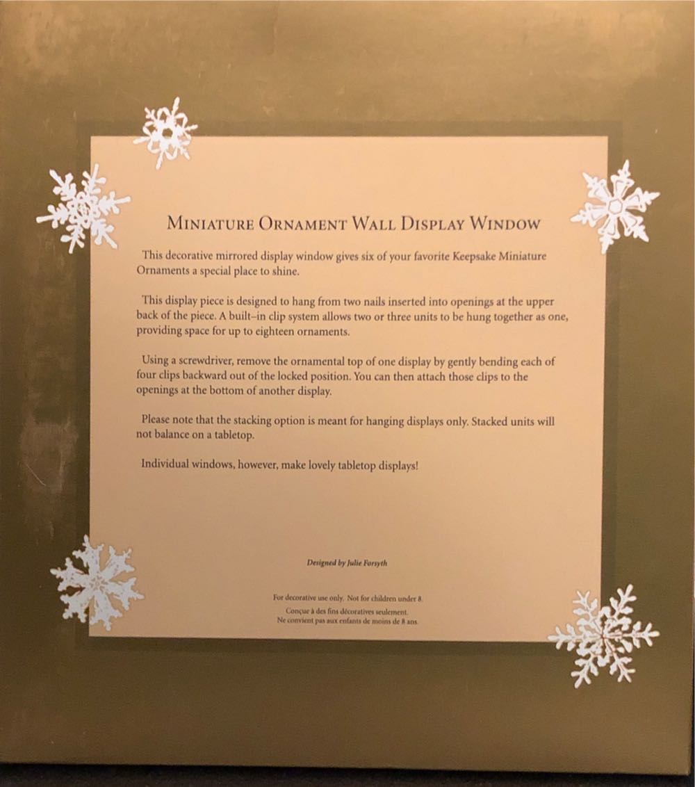 Miniature Ornament Wall Display Window - Keepsake Miniatures (Miniature Ornaments) ornament collectible - Main Image 2