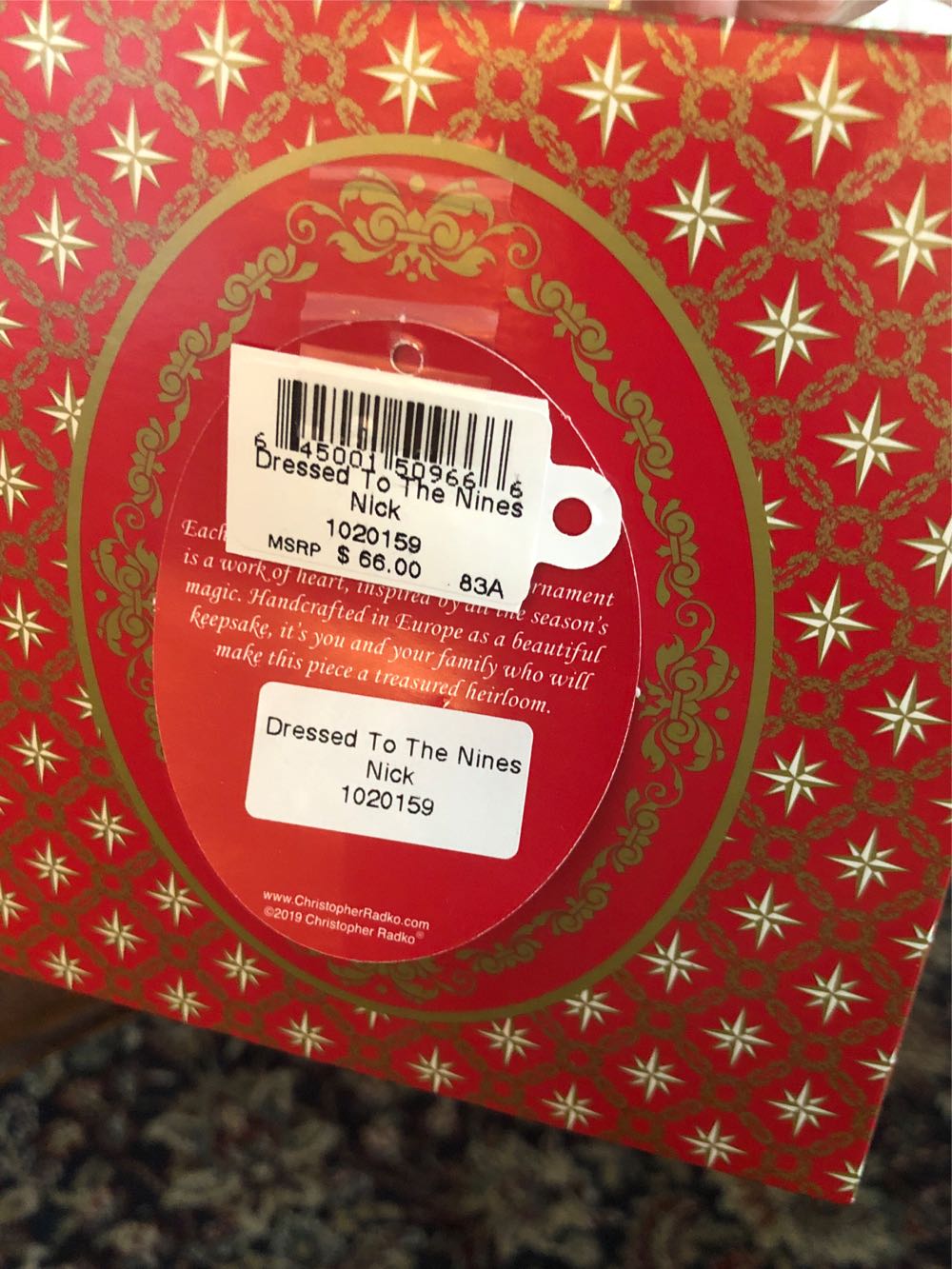 Dressed To The Nines  ornament collectible [Barcode 645001509666] - Main Image 2