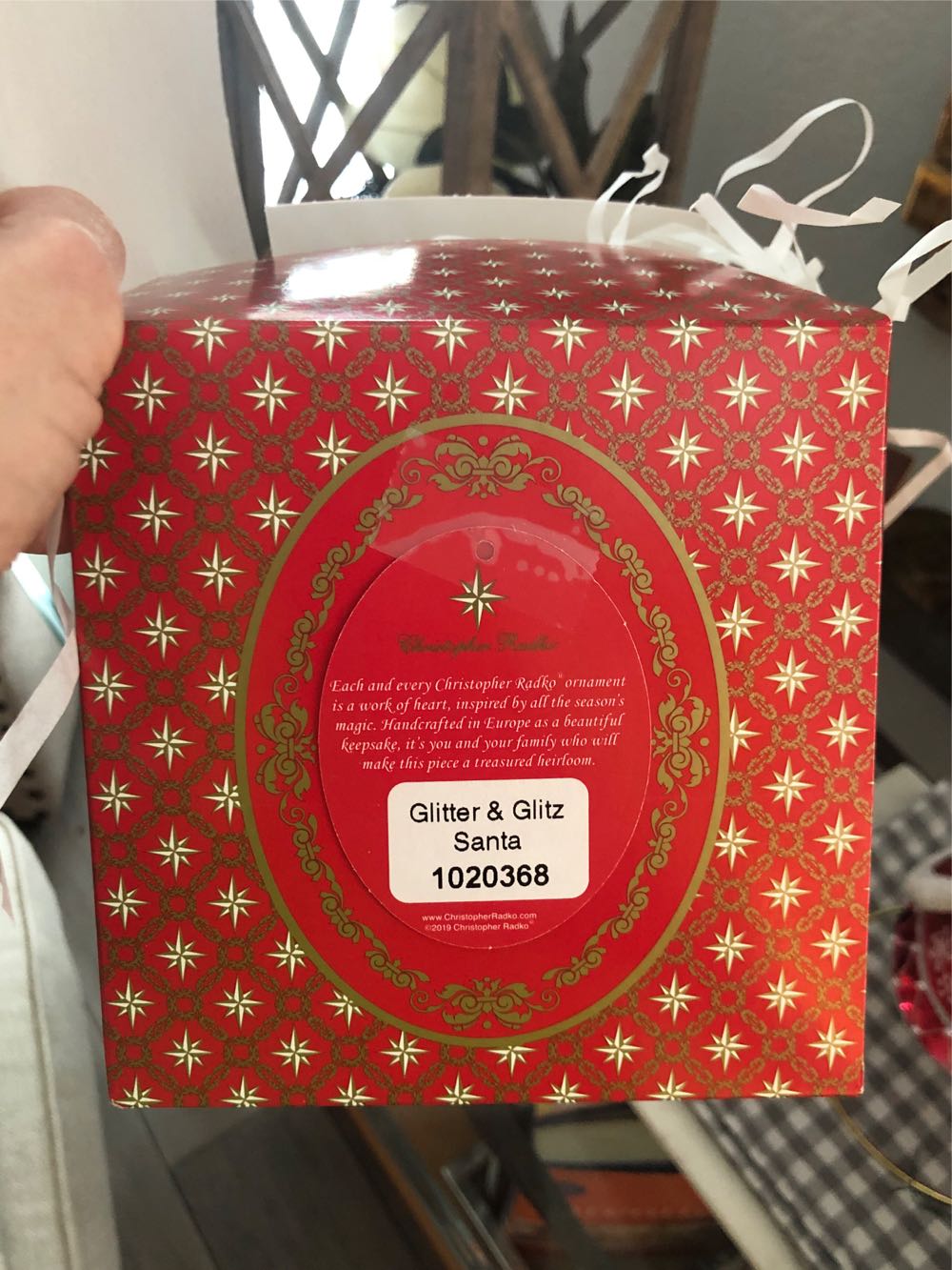 Glitter And Glitz Santa  ornament collectible [Barcode 645001511096] - Main Image 2