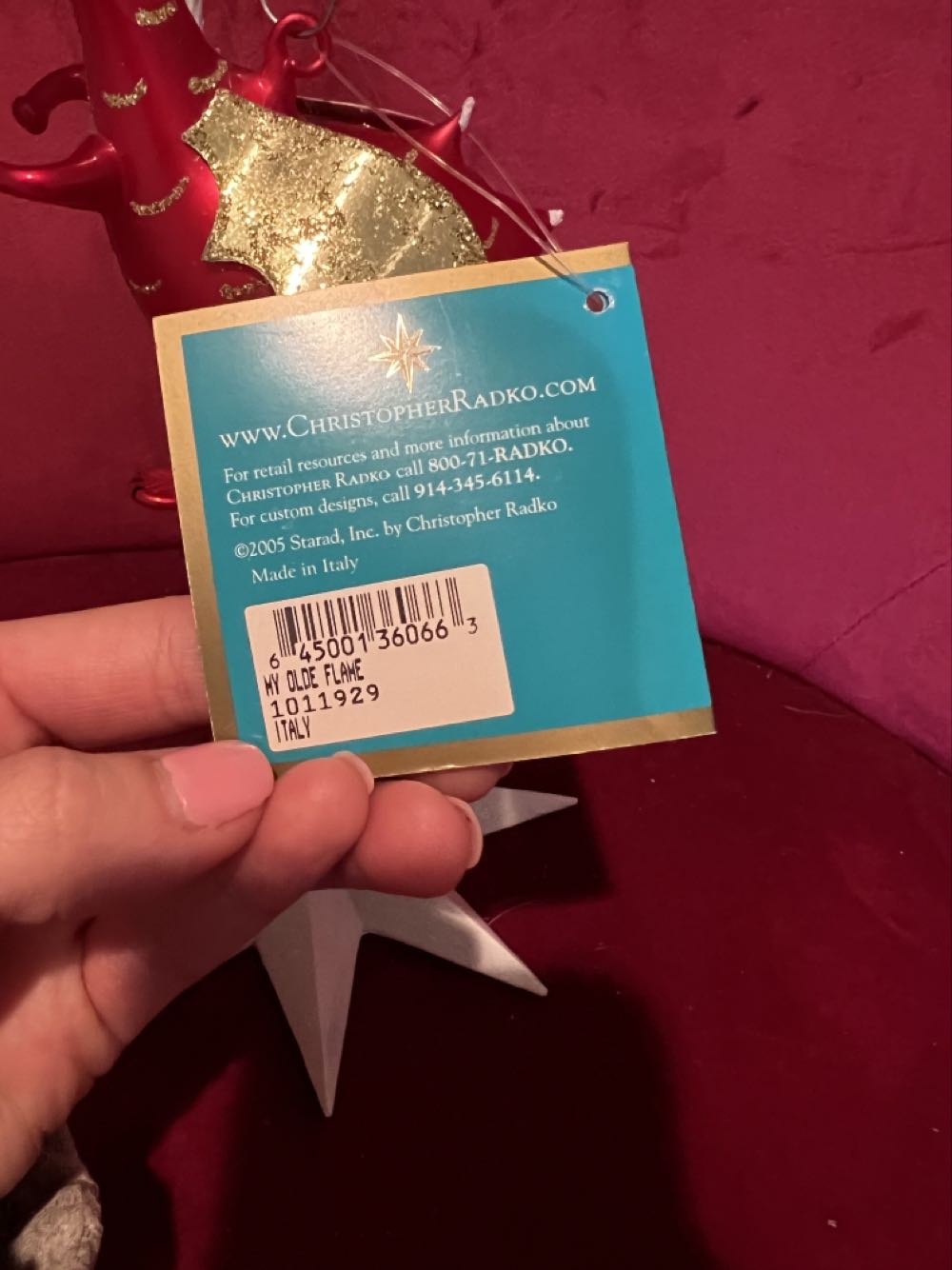 My Olde Flame  ornament collectible - Main Image 2