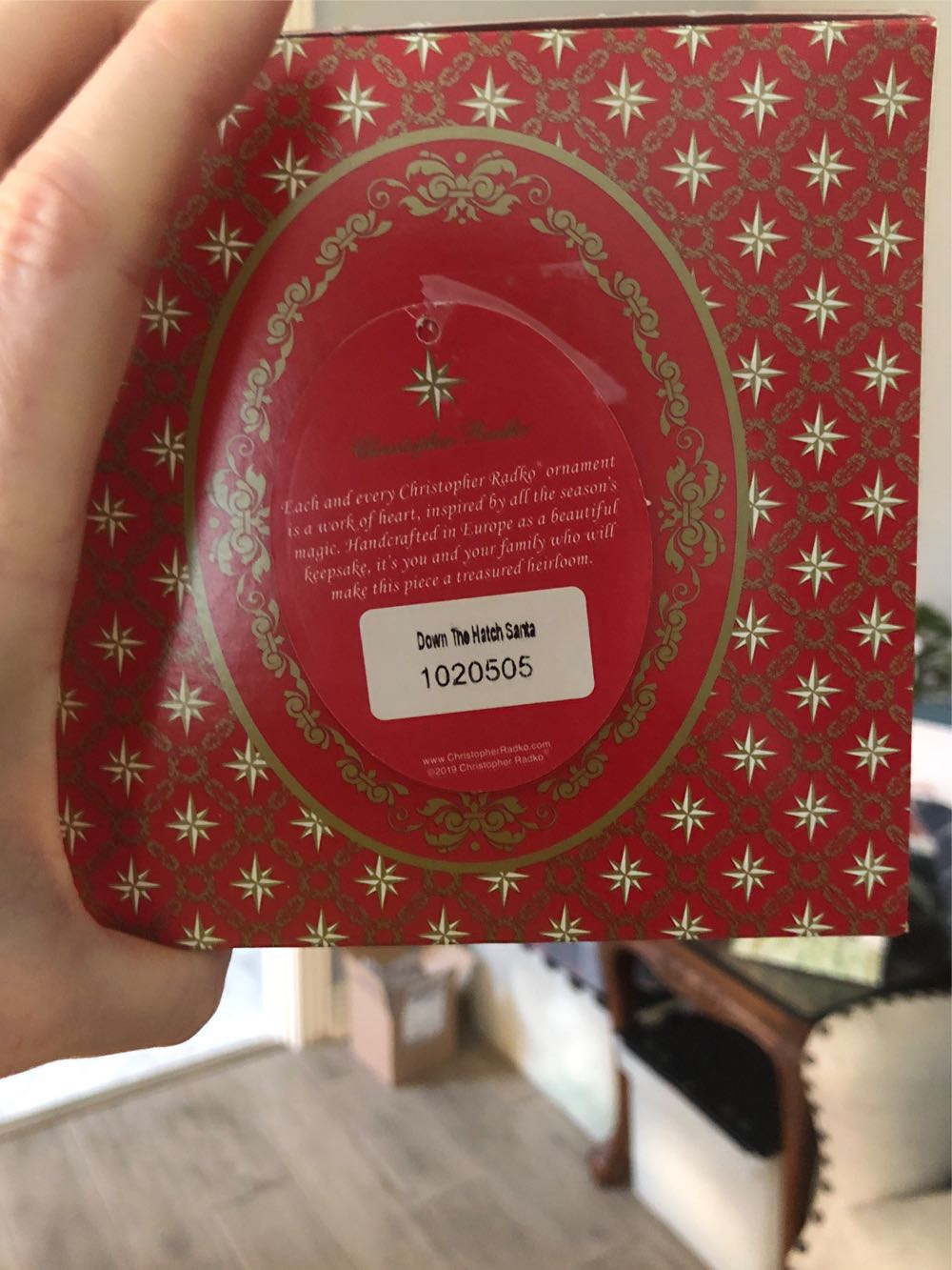 Down The Hatch Santa  ornament collectible - Main Image 2