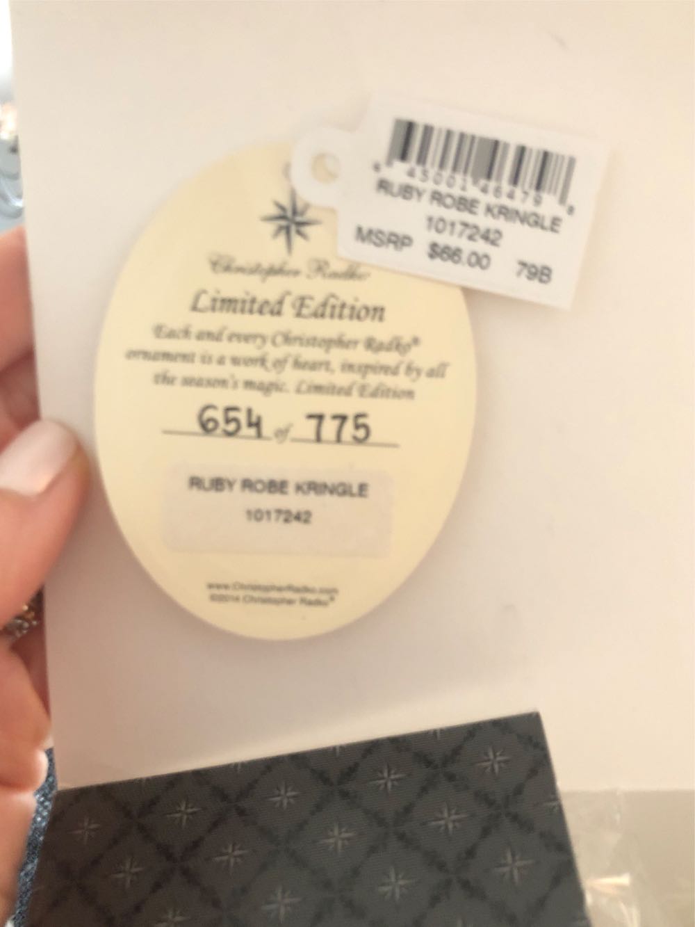 Ruby Robe Kringle  ornament collectible - Main Image 2