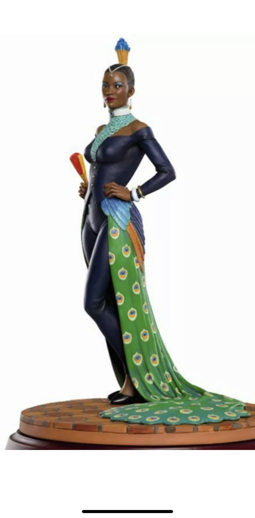 Thomas Blackshear Ebony visions lady peacock  ornament collectible [Barcode 882864318183] - Main Image 2