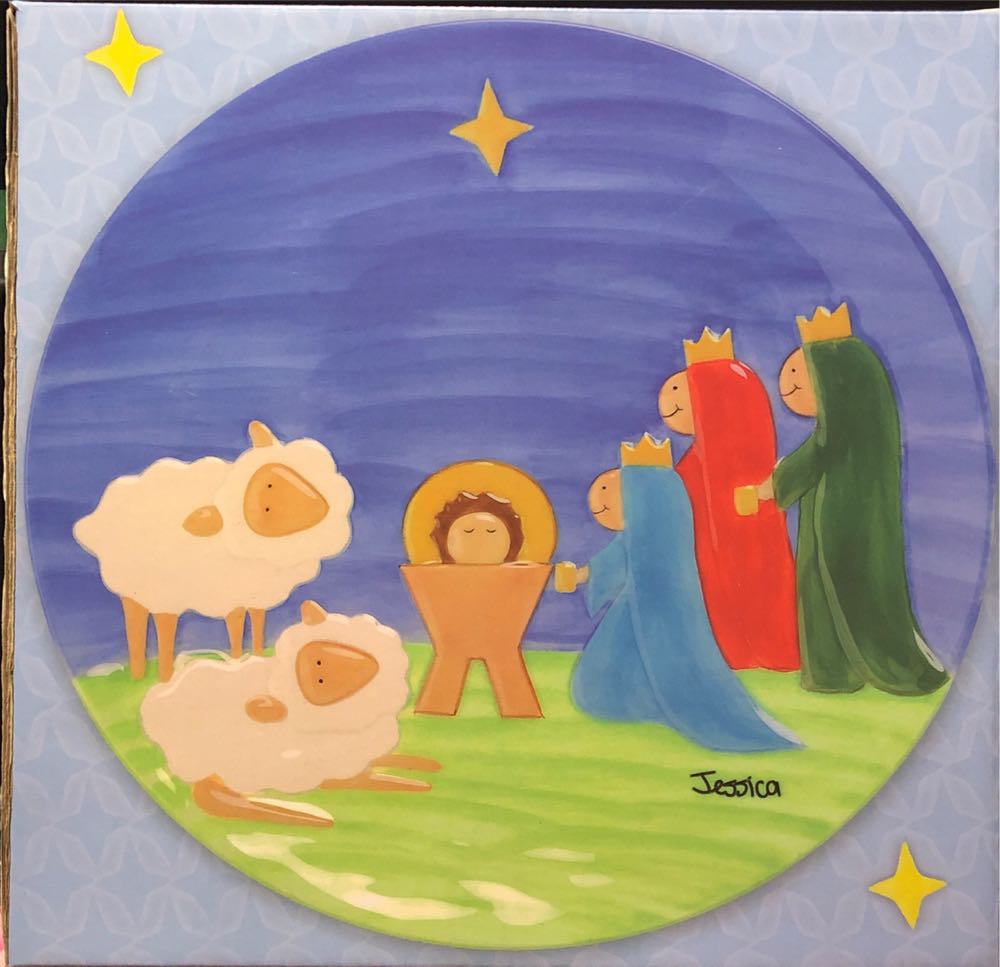 Adore Him - M.D.Anderson Children’s Art Project (Nativity Scene) ornament collectible [Barcode 040695903422] - Main Image 1