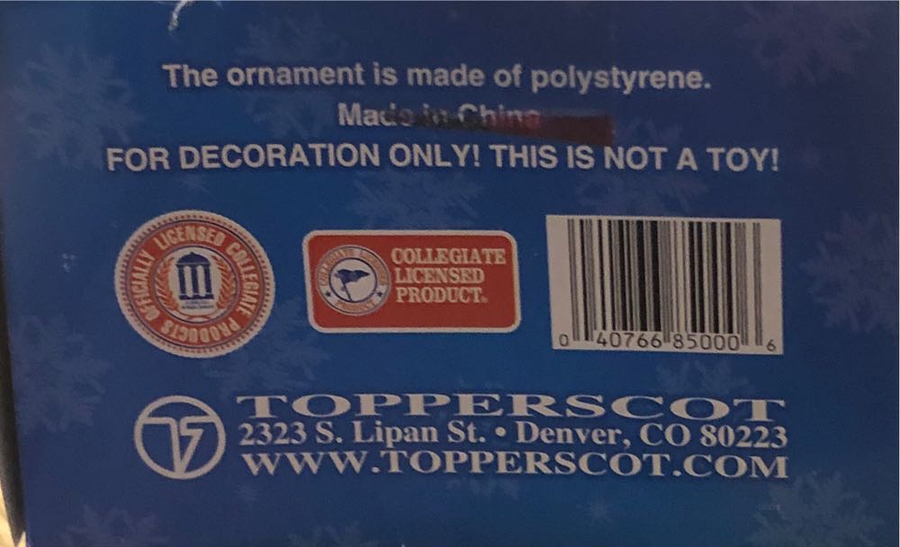 Ohio State Mini Replica Ornament - NCAA Replica Ornaments (Collegiate Football) ornament collectible [Barcode 040766850006] - Main Image 2