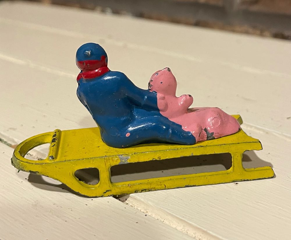 Barclay - Children On Sled - 530 - Sledder (Putz Villager) ornament collectible - Main Image 2