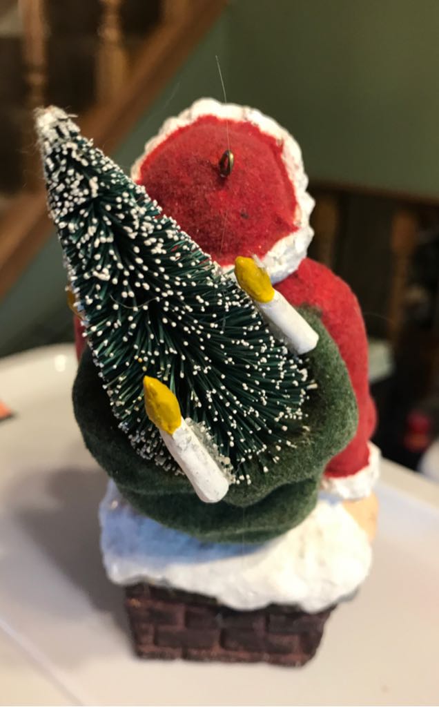 Santa Coming Out The Chimney  ornament collectible - Main Image 2