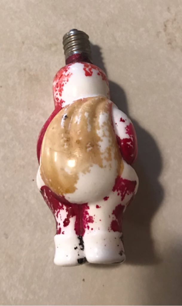 Milk Glass - Figural Bulb - Santa - Santa (C6 Light Bulb) ornament collectible - Main Image 2