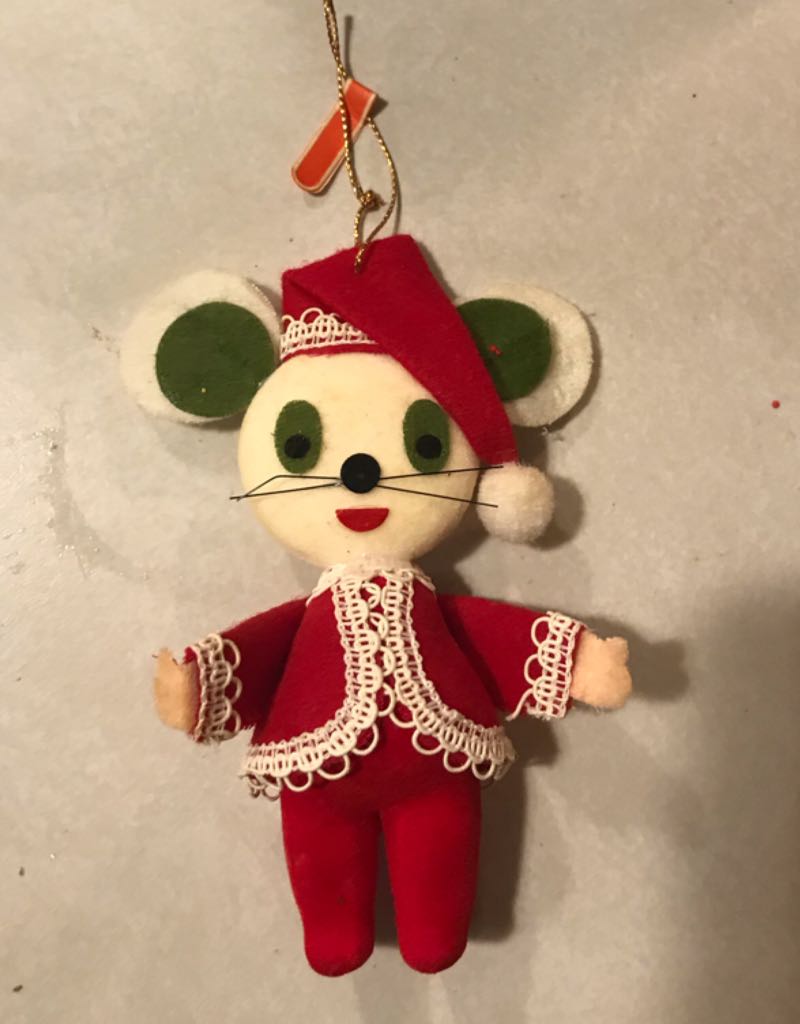 Flocked - Santa Mouse - Santa (Animals) ornament collectible - Main Image 1