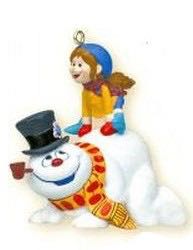 Hallmark Ornament Snowman Photo Holder Happy Winter Dated 1.25” X 1.75” Pic