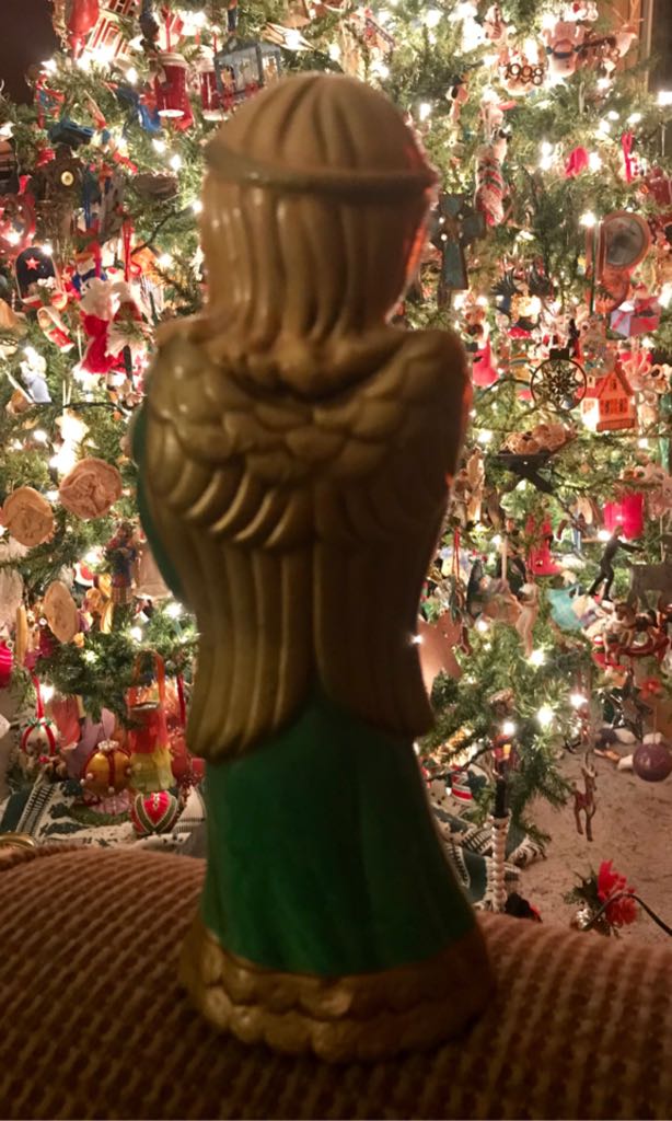 Paper Mache - Angel - (Set 1) - With Lamb - Teal Robe - With Lamb (Angel) ornament collectible - Main Image 2