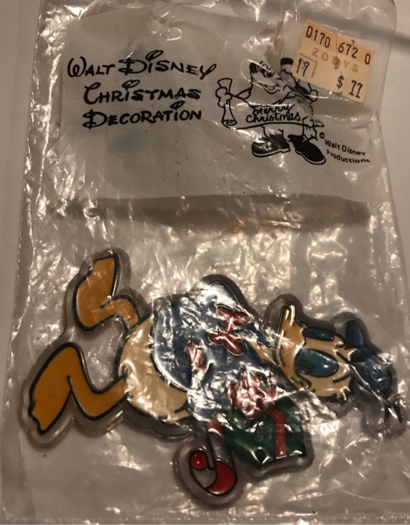 Walt Disney Productions - Donald Duck With Gift & Candy Cane  ornament collectible - Main Image 2