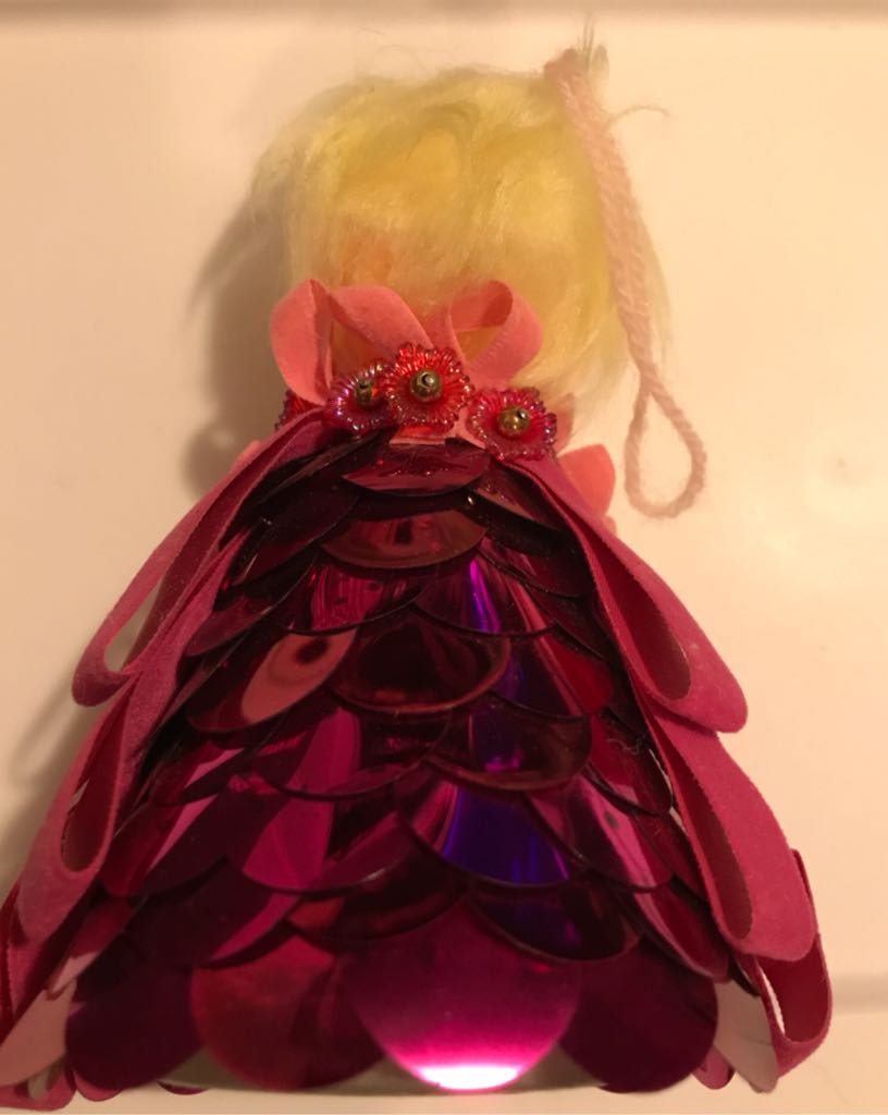 Bead & Sequin - Girl In Coat - Angel (Pins & Sequins) ornament collectible - Main Image 2