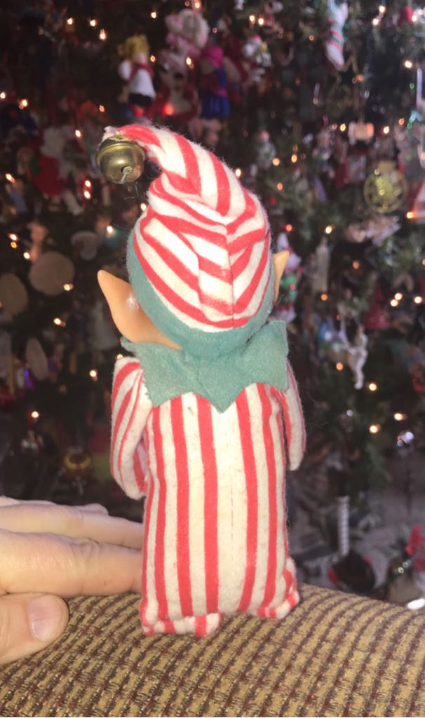 Knee Hugger Elf - Red/White Stripes - Knee Hugger (Elf) ornament collectible - Main Image 2