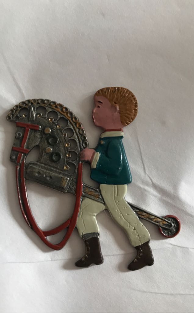 Kuhn Zinn - Boy On Stick Horse  ornament collectible - Main Image 2