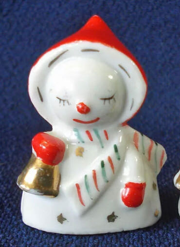 Commodore - Place Card Holder - Snowlady With Bell - Snowman (Place Card Holder) ornament collectible - Main Image 1