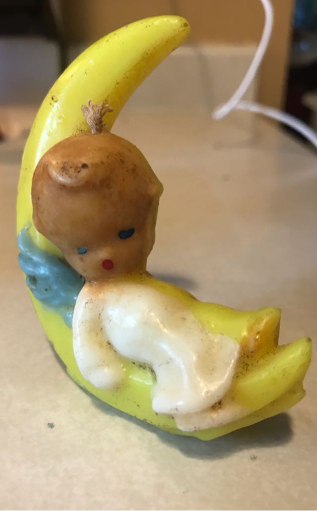 Gurley - Christmas - 3” - Angel On Moon - Angel (Christmas - Candle) ornament collectible - Main Image 2