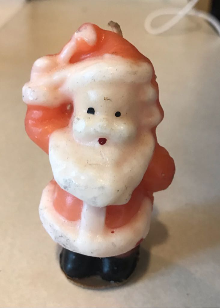 Gurley - Christmas - 2” - Santa - Hand Up - Santa (Christmas - Candle) ornament collectible - Main Image 1