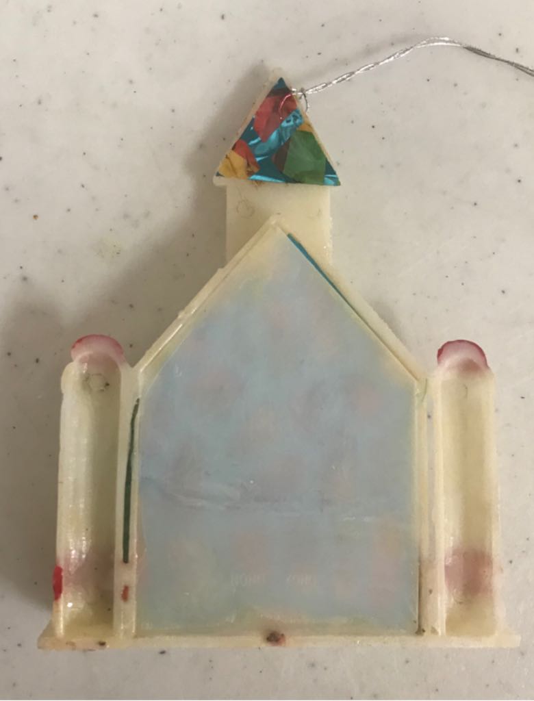 Plastic Church - With Santa & Tree  ornament collectible - Main Image 2