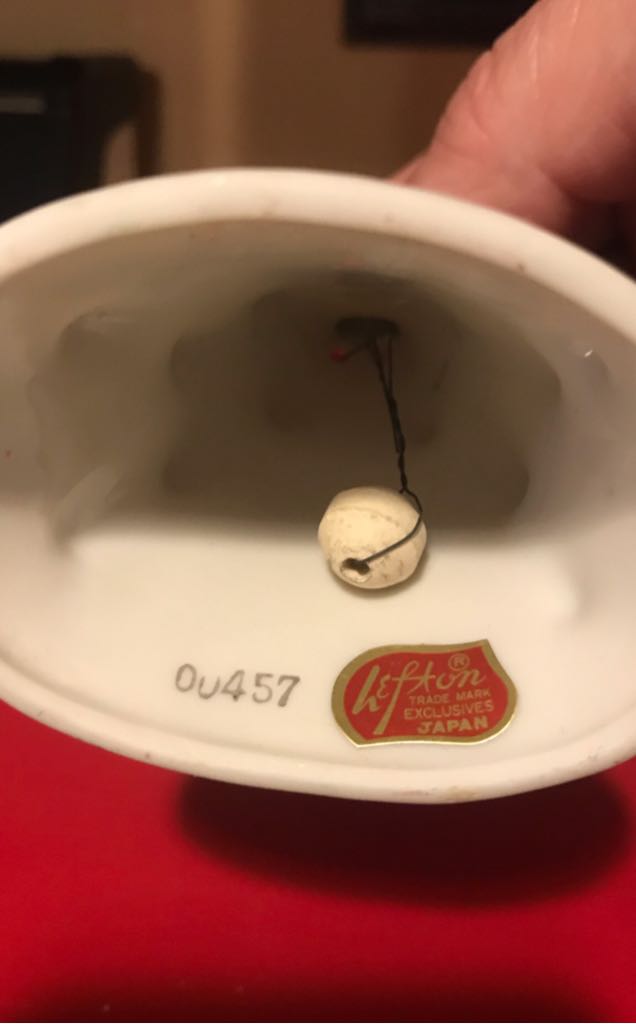 Lefton - White Holly Berry - Tree Bell - White Holly (Christmas China) ornament collectible - Main Image 2