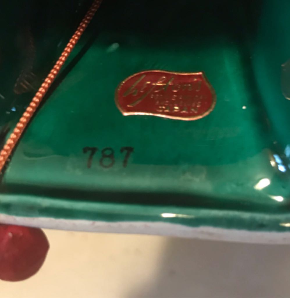 Lefton - Green Holly Berry - Bell - #787 - Green Holly Berry (Christmas China) ornament collectible - Main Image 2