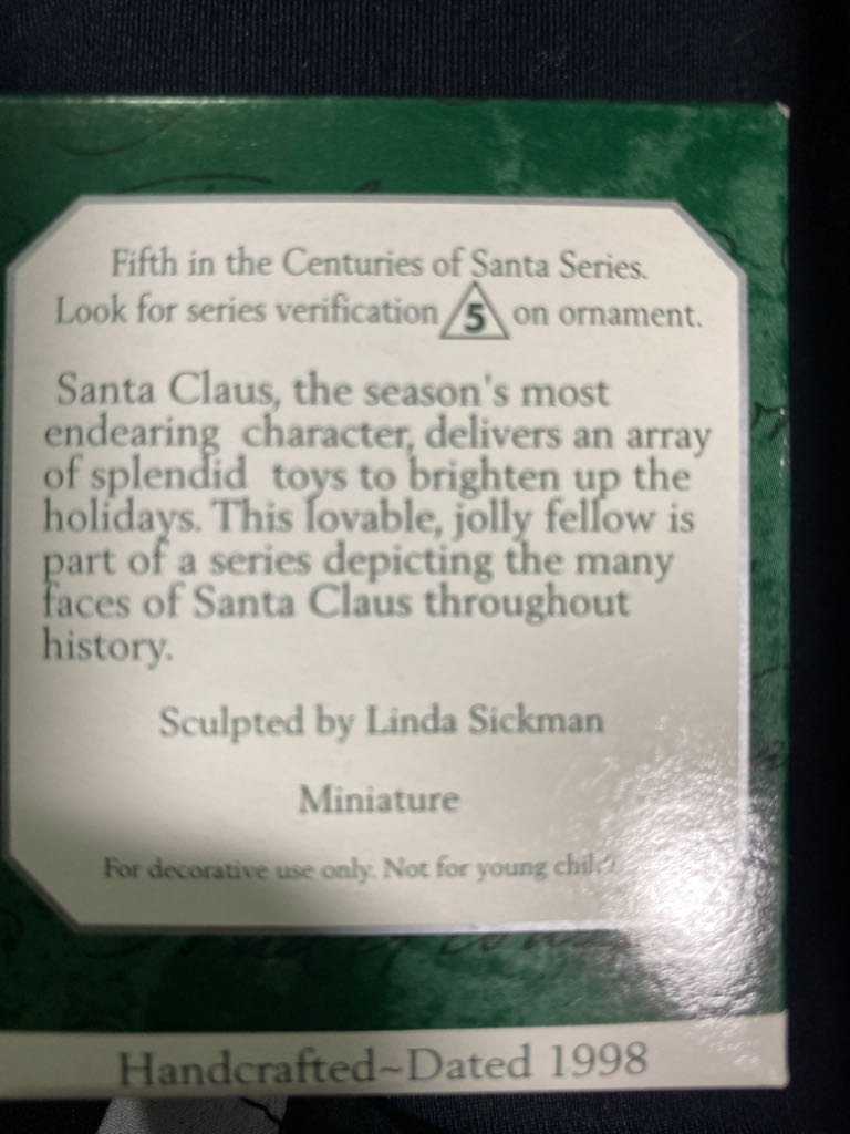 Centuries of Santa - 1998 - #5 - Centuries Of Santa (Santa) ornament collectible - Main Image 2