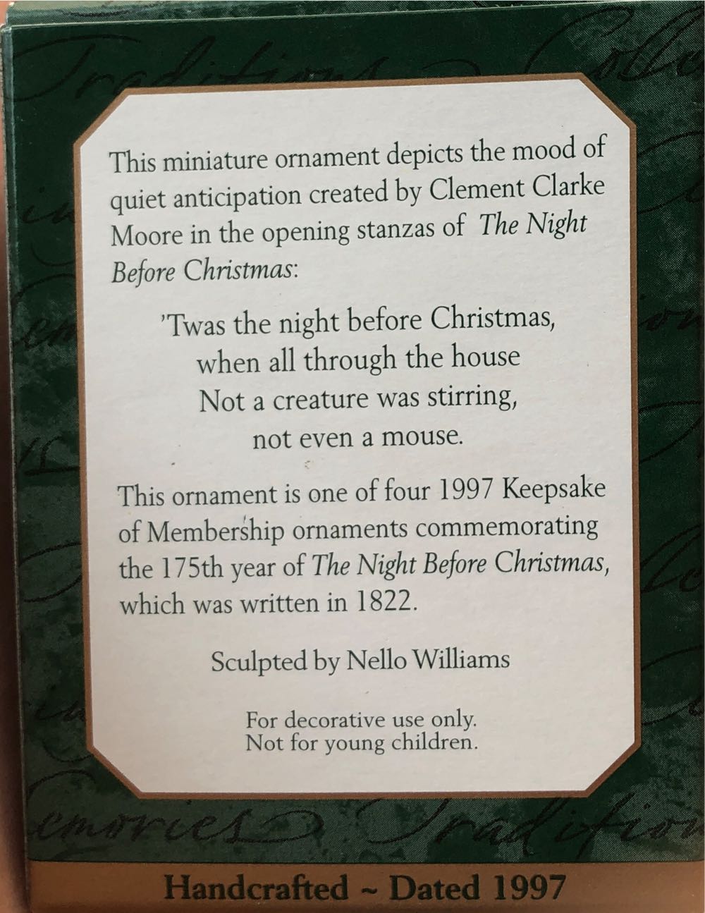 Ready For Santa Miniature (KOC Club) - Hallmark KOC (Hallmark Club Exclusive) ornament collectible - Main Image 3