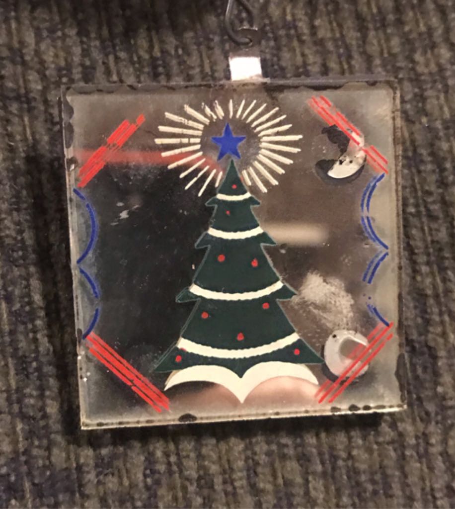 Mirrorette - Angel With Candle/Christmas - Mirrorette (Painted Mirrors) ornament collectible - Main Image 2