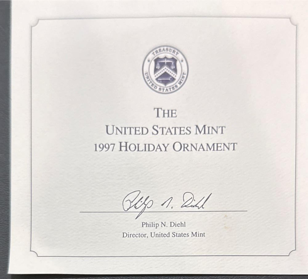 United States Mint - The Reverse Of The 1997 Washington Quarter Dollar - United States Mint Holiday Ornament (U S Mint) ornament collectible - Main Image 3