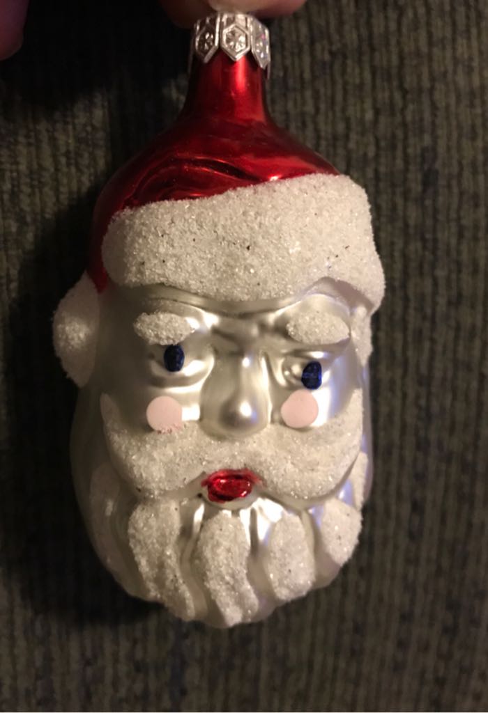 Shiny Brite - Pixie Elf - Pine Cone - Tinsel - Ornament - Red