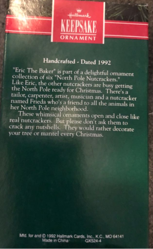 North Pole Nutcrackers - Eric The Baker - North Pole Nutcrackers (Collection) ornament collectible - Main Image 2