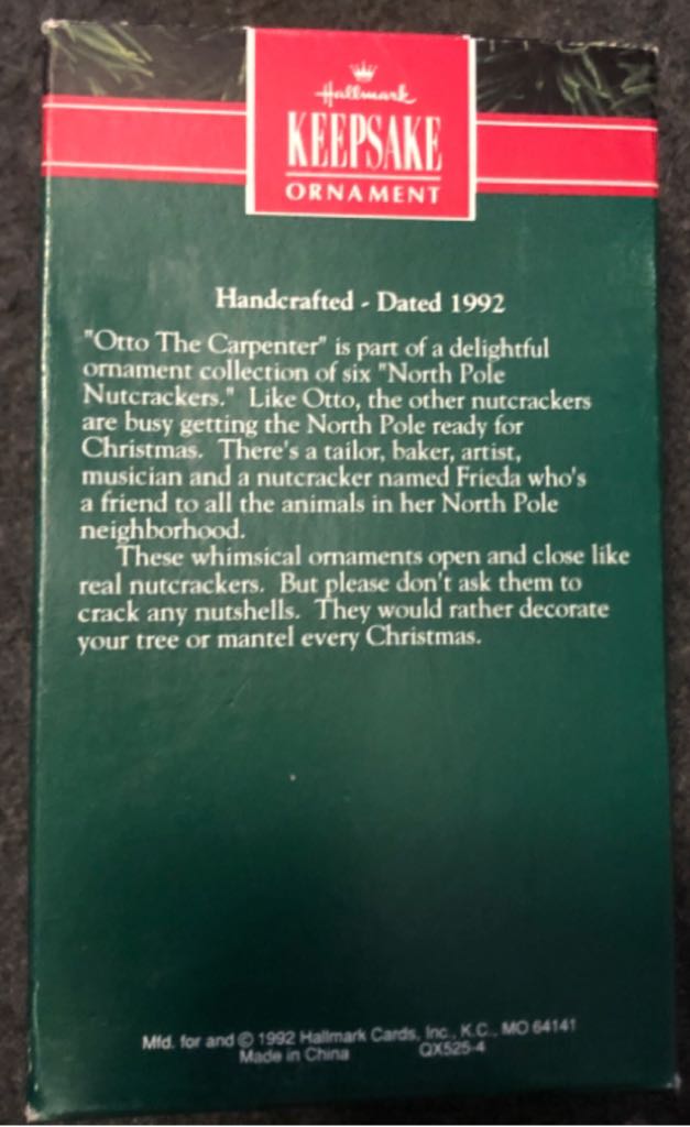 Otto The Carpenter - North Pole Nutcrackers (North Pole Nutcrackers) ornament collectible - Main Image 2