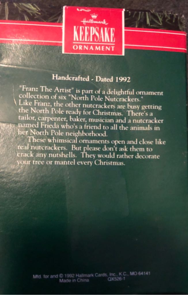 North Pole Nutcrackers - Franz The Artist - North Pole Nutcrackers (Collection) ornament collectible - Main Image 2