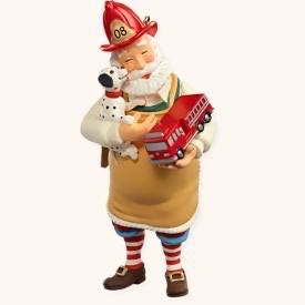 Flocked - Santa In Cream Suit