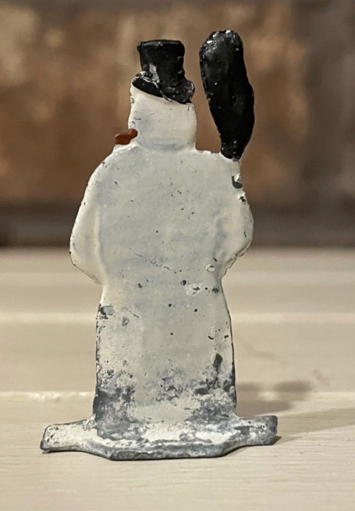 Hans Heinrichsen - Putz - Snowman With Broom - Winter Scene (Putz Villager) ornament collectible - Main Image 2