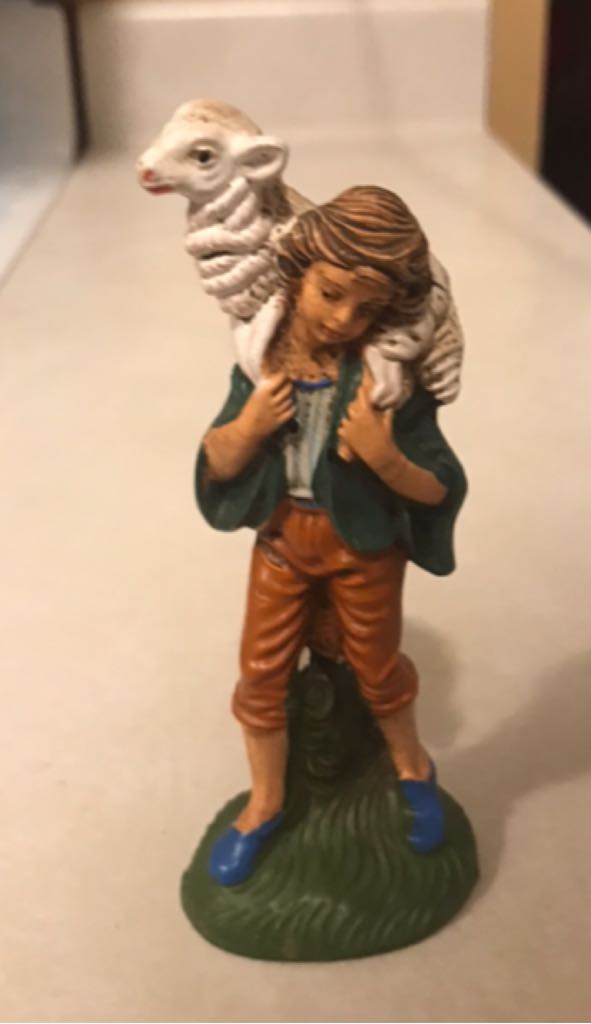 Chialu - (Plastic) - Shepherd - Boy With Lamb On Shoulders #91 - Shepherd (Nativity) ornament collectible - Main Image 1