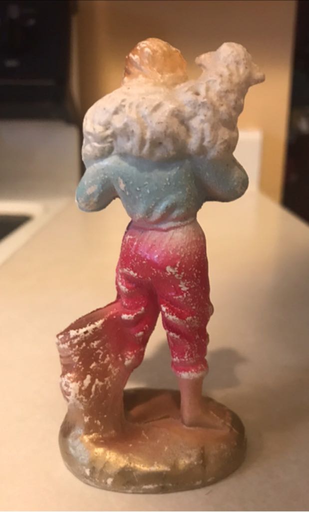 Miller - (Set 5) - Shepherd - Boy - Lamb On Shoulders - Shepherd (Nativity) ornament collectible - Main Image 2