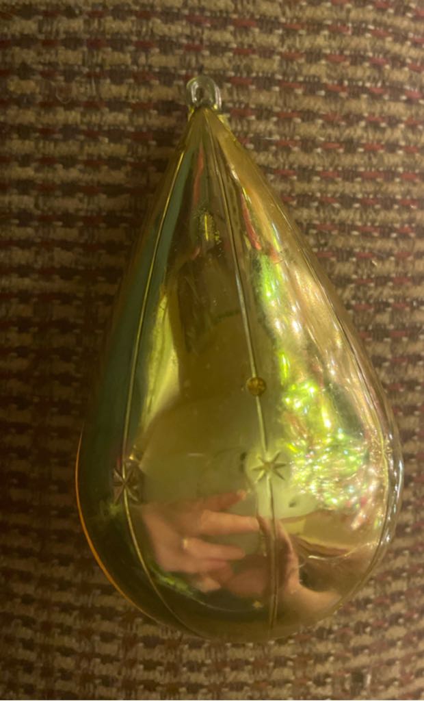 Jewelbrite - (Set 2) - Teardrop - Holy Family - Yellow - Holy Family (3D Diorama) ornament collectible - Main Image 2