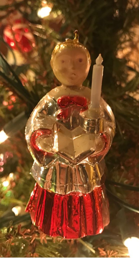 Milk Glass - Figural Bulb - Santa