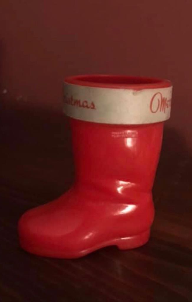 Rosen - Christmas - Boot With Trim - Candy Container (Christmas) ornament collectible - Main Image 1