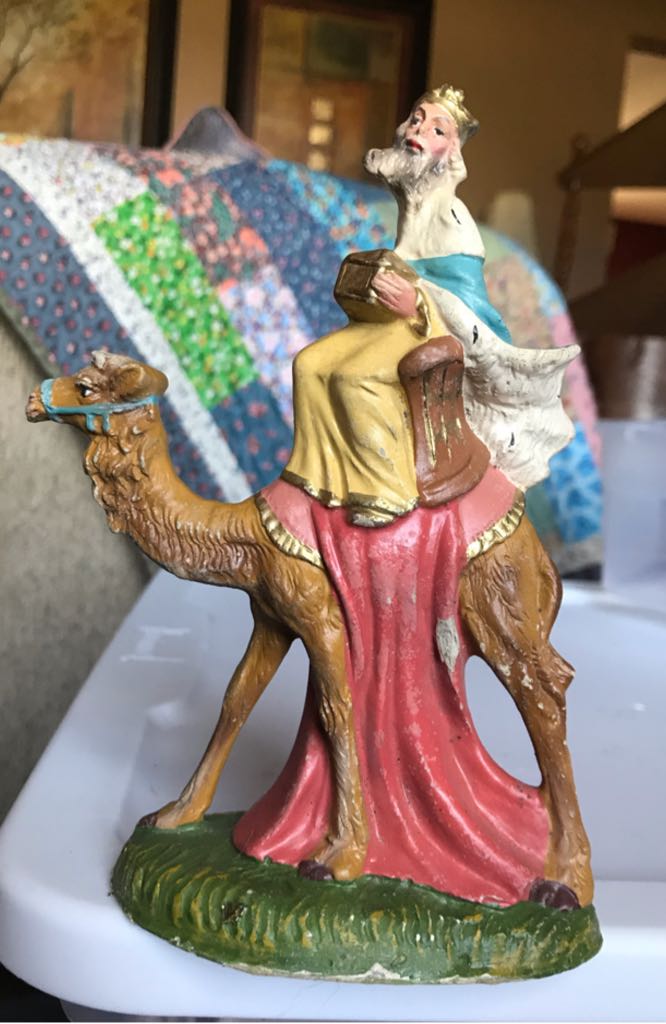 Silver Glitter Santa