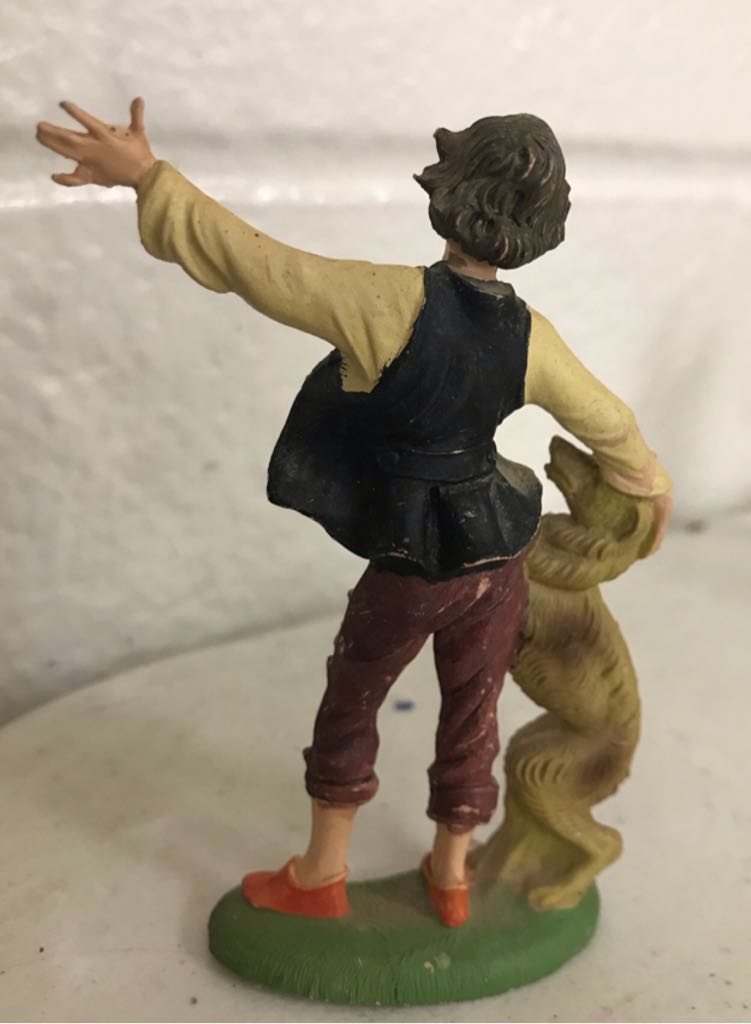 Fontanini - (Set 1) - #191 - Villager - Boy With Dog - Villager (Nativity) ornament collectible - Main Image 2