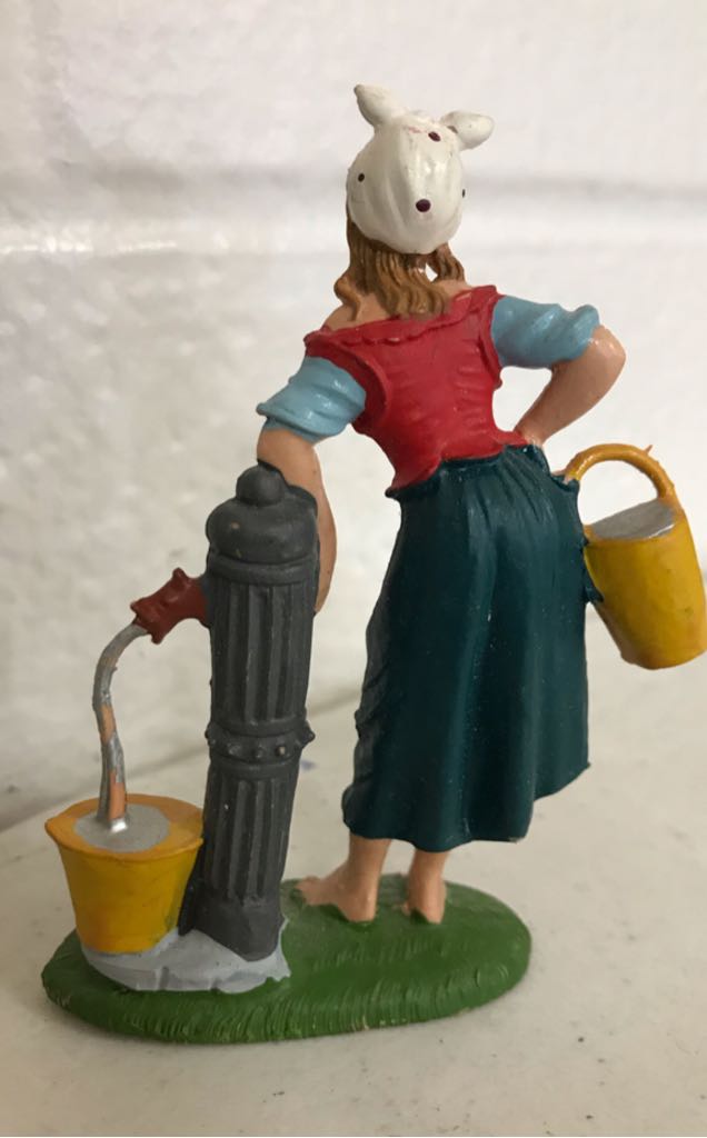 Fontanini - (Set 1) - #230 - Villager - Girl Filling Water Buckets - Villager (Nativity) ornament collectible - Main Image 2